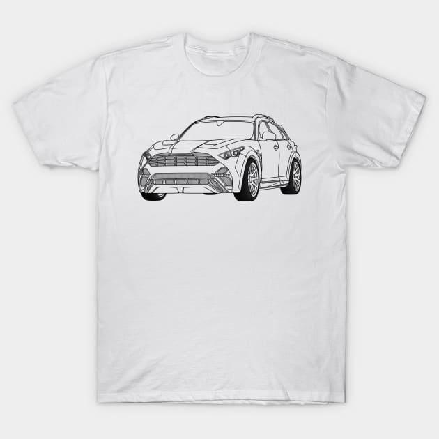 Infiniti QX70 "Draco" T-Shirt by BoombasticArt